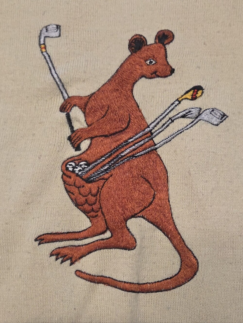 Vintage La Mode Du Golf Kangaroo Emboidered V-Neck Sweater🦘⛳️